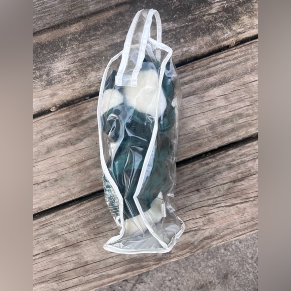 VINTAGE CITY MERCHANDISE STATUE OF LIBERTY POSABLE WHITE TEDDY BEAR W/ CASE BAG - Picture 14 of 14